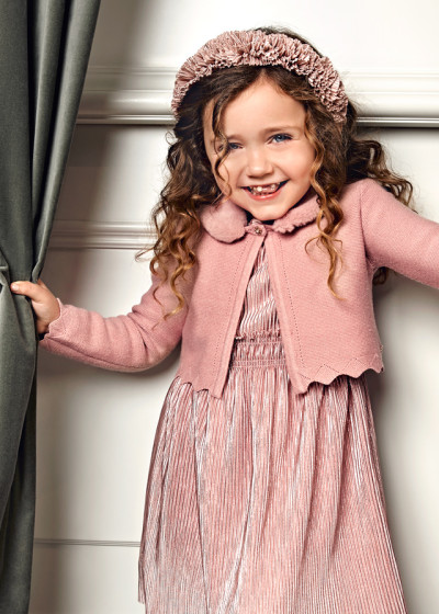 Cardigan tricot colletto pelli