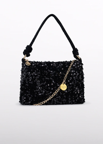 Borsa lustrini velluto