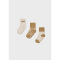 Set 3 calzini combinati Caramello 057