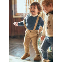 Pantalone bretelle Beige 033