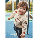Pullover stampato Marrone 036