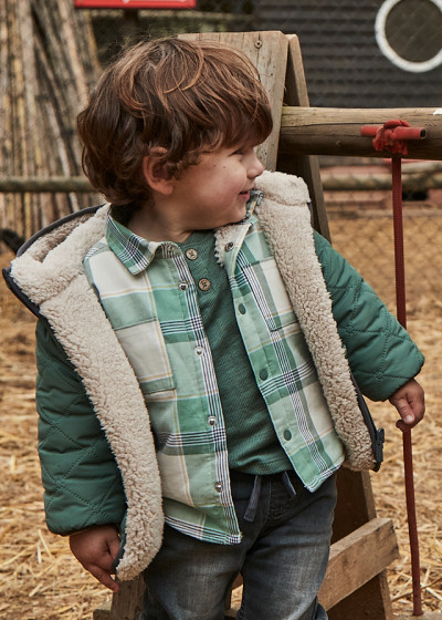 Overshirt quadri foderato...