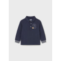 Polo m/l liscia dettagli Azzurro 071