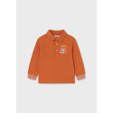 Polo m/l liscia dettagli Zucca 070