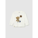 Camicetta m/l applic animale Panna orso 067