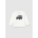 Maglietta m/l macchina Panna 026