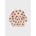 Vestito felpa stampa Rosso 045