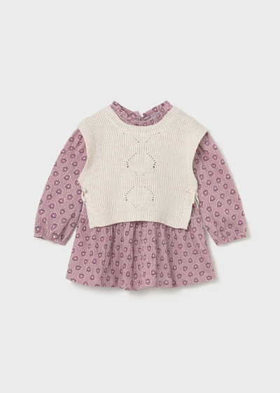 Vestito con gilet tricot...