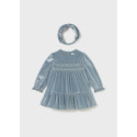 Vestito velluto fascia capelli Blue bell 072