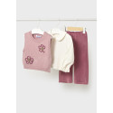 Comp. pantalone gilet tricot Rosato 049