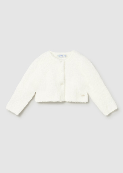 Cardigan pellicciotto Ecru 065