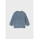 Maglione struttura fiori Blu b mez 054