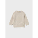 Maglione struttura fiori Sabbia mez 053