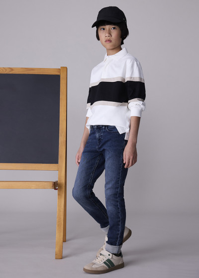 Pantalone soft denim Blue...