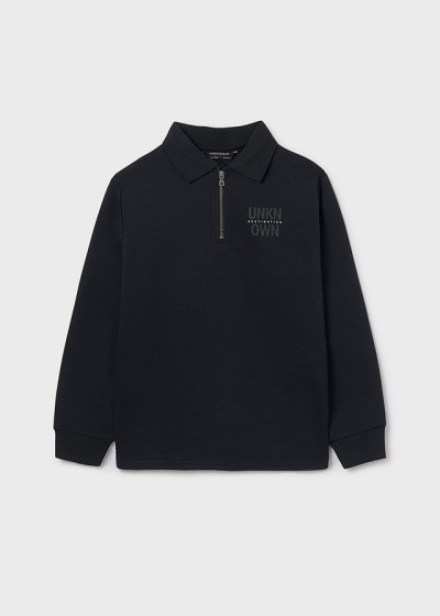 Pullover cerniera Nero 016