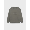Pullover embossed senza cappuccio Oliva 092