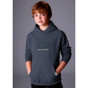 Pullover embosse cappuccio Marino 075