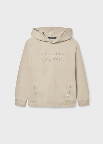 Pullover embosse cappuccio...