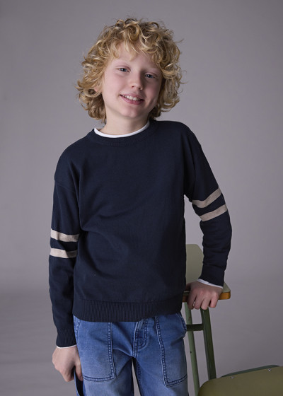 Maglia con bande Marino 076
