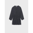 Vestito chiffon lurex Nero 056