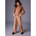 Pantalone lungo wide leg Camel 071