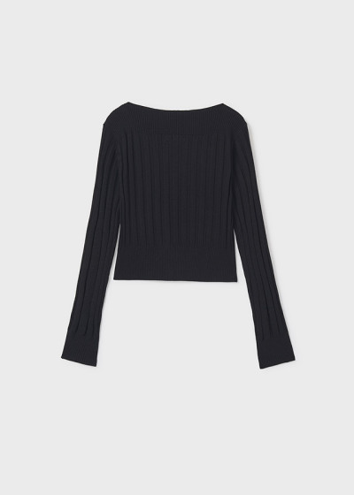 Maglioncino costine Nero 082