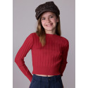 Maglioncino costine Rosso 081