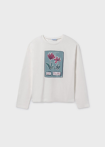 Maglietta m/l fiore Panna...