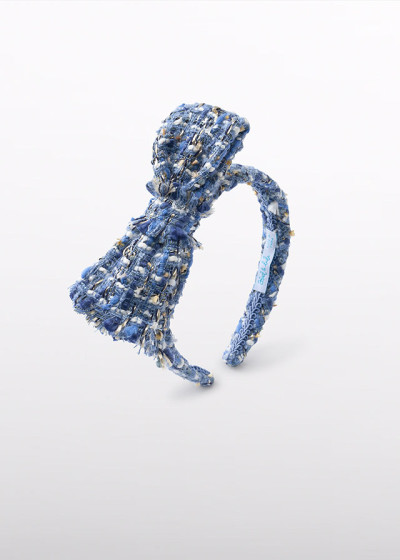 Cerchietto tweed fiocco...