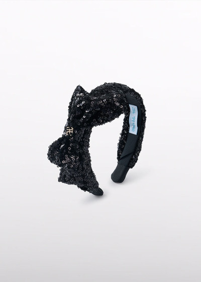 Cerchietto paillettes Nero 080