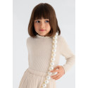 Dolcevita tricot costine combi Mandorla 086