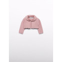 Cardigan tricot colletto pelli Petalo 011