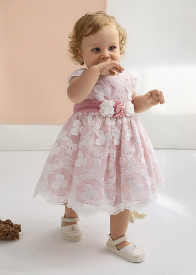 Vestito organza bordato