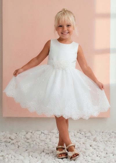 Vestito organza ricamato