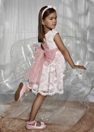 Vestito organza bordato