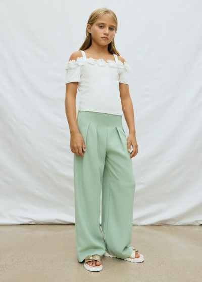 Pantalone lungo crepe