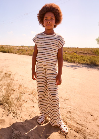 Pantalone lungo tipo crochet