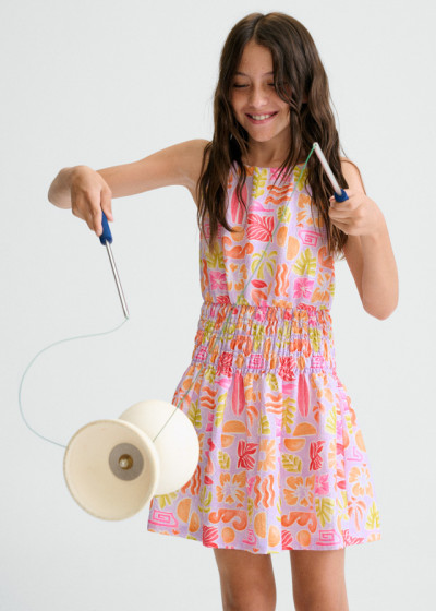 Vestito stampa bretelle