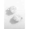 Set fermagli fiori chiffon Panna 048