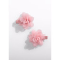 Set fermagli fiori tulle pliss Rosa 064