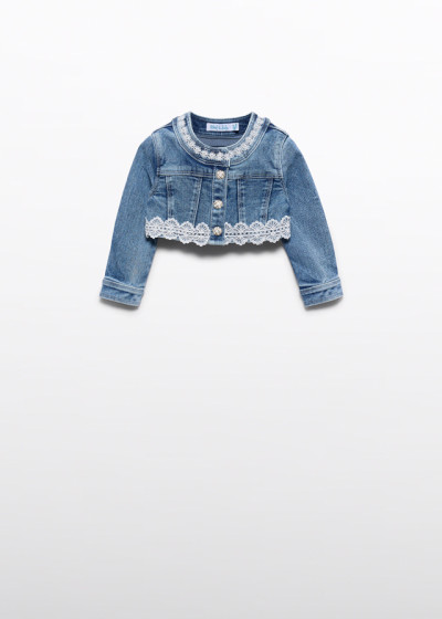 Giacca denim guipur...