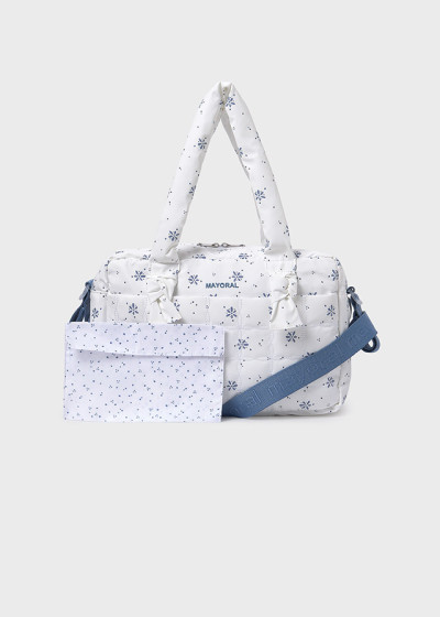 Borsa stampata Dusty blue 096