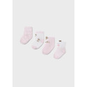 Set 4 calze Rosa baby 046