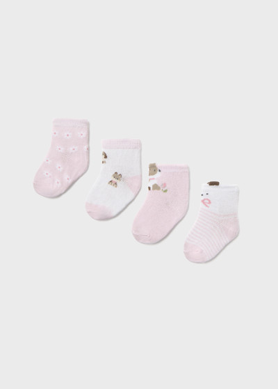 Set 4 calze Rosa baby 046