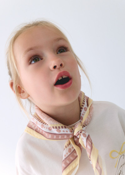 Maglietta m/c foulard