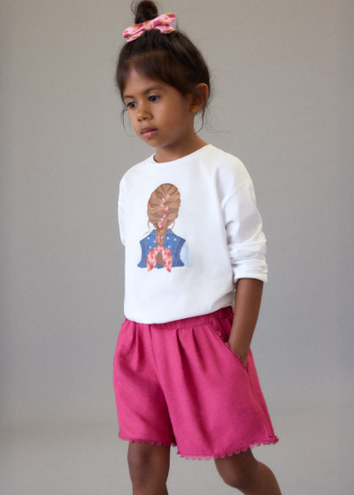 Pantalone corto merletto