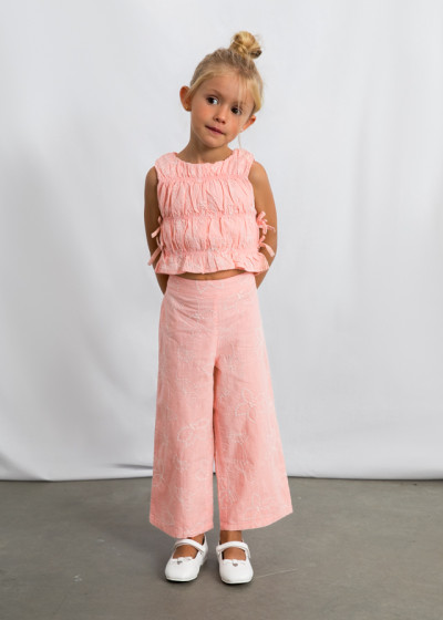 Comp. pantalone lungo ricamo