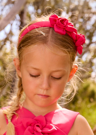 Cerchietto crepe fiori