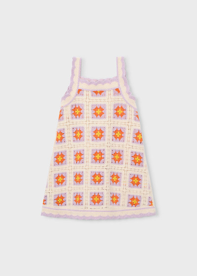 Vestito crochet Bianc osso 067