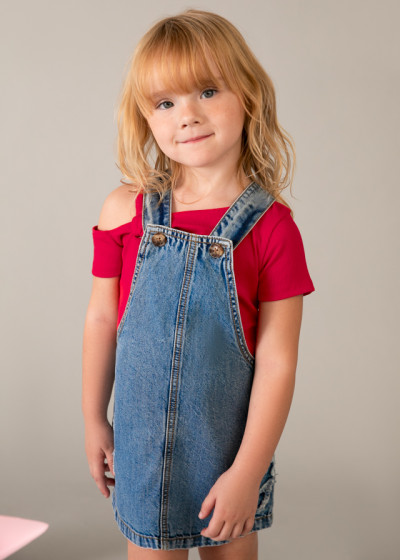 Gonna salopette denim...